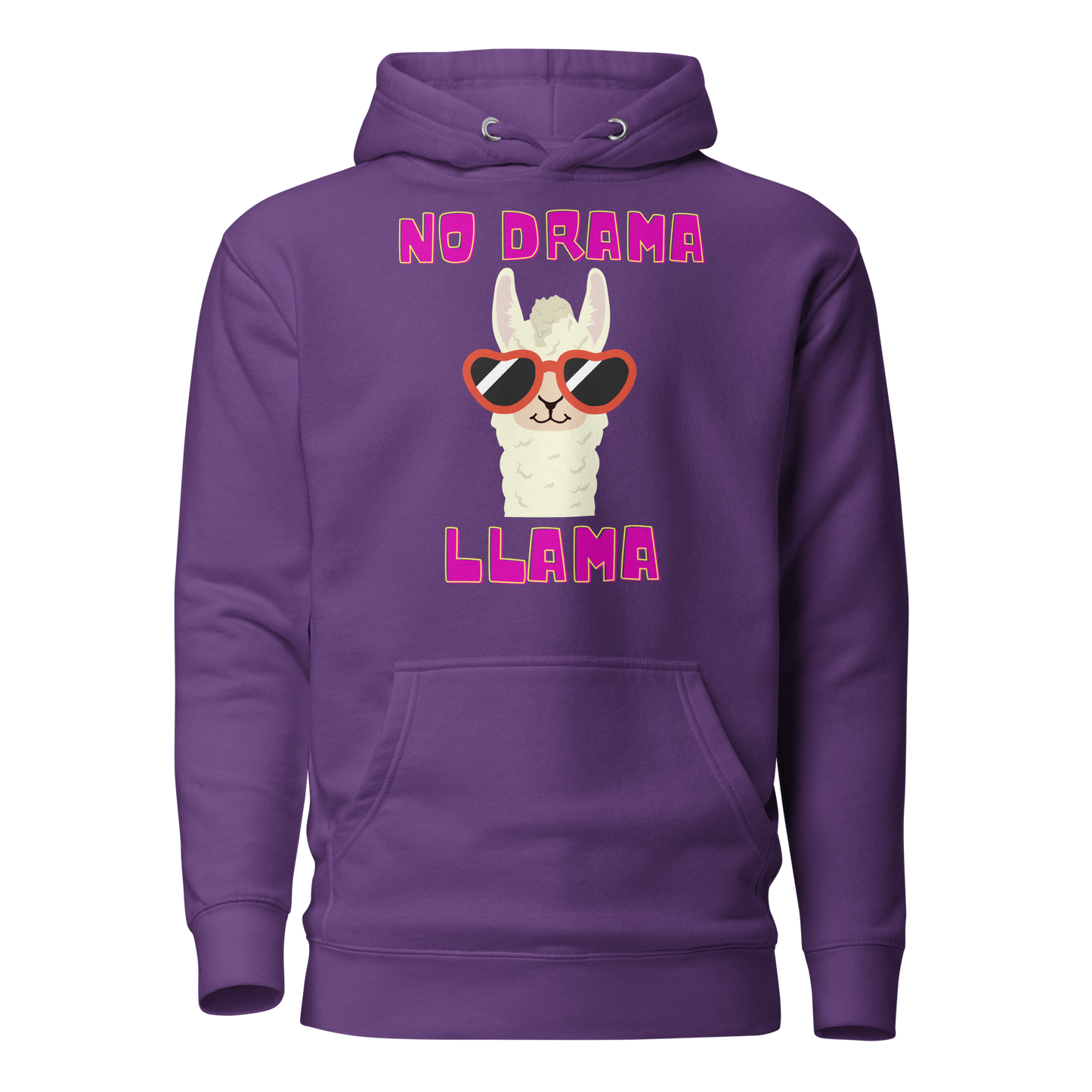 No Drama Llama Premium Hoodie for Women | Llama Lover's Casual Wear