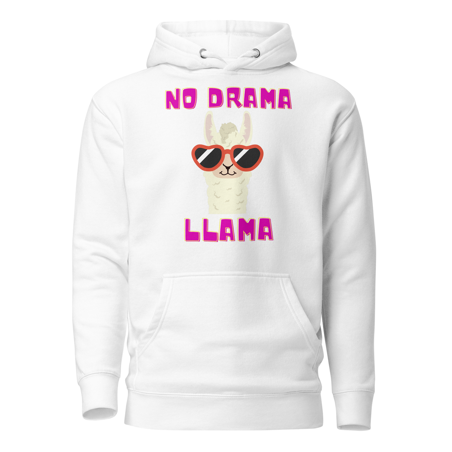No Drama Llama Premium Hoodie for Women | Llama Lover's Casual Wear