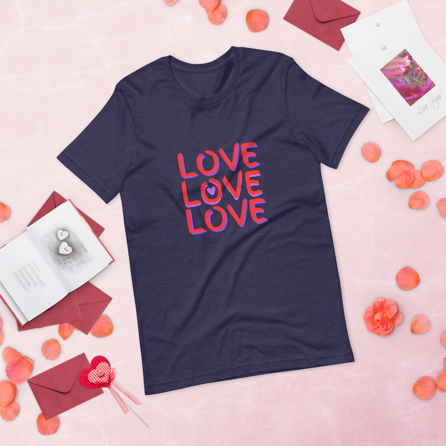 Women's Premium Tee Shirt: Spread Love and Positivity with 'LOVE LOVE LOVE'