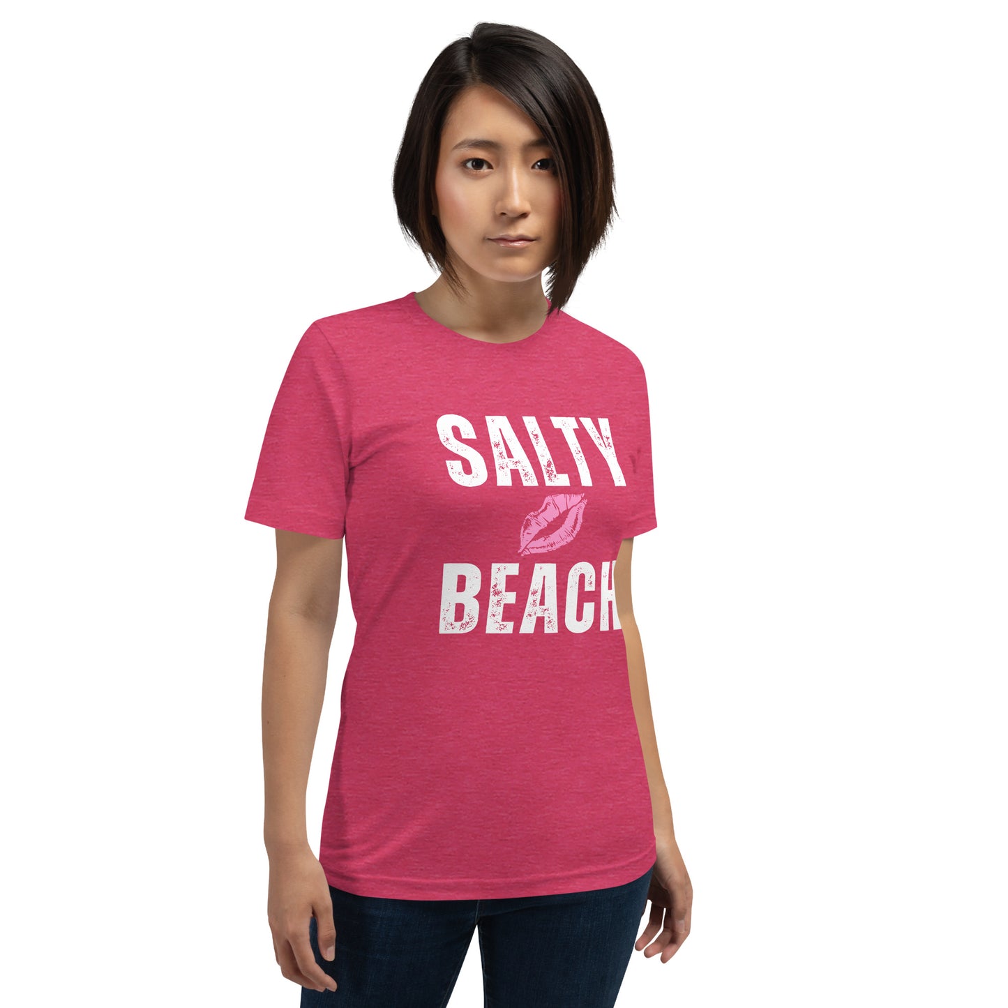 Salty 💋 Beach Women's Designer Tee Shirt - Sassy and Stylish Casual Wear for Beach Lovers