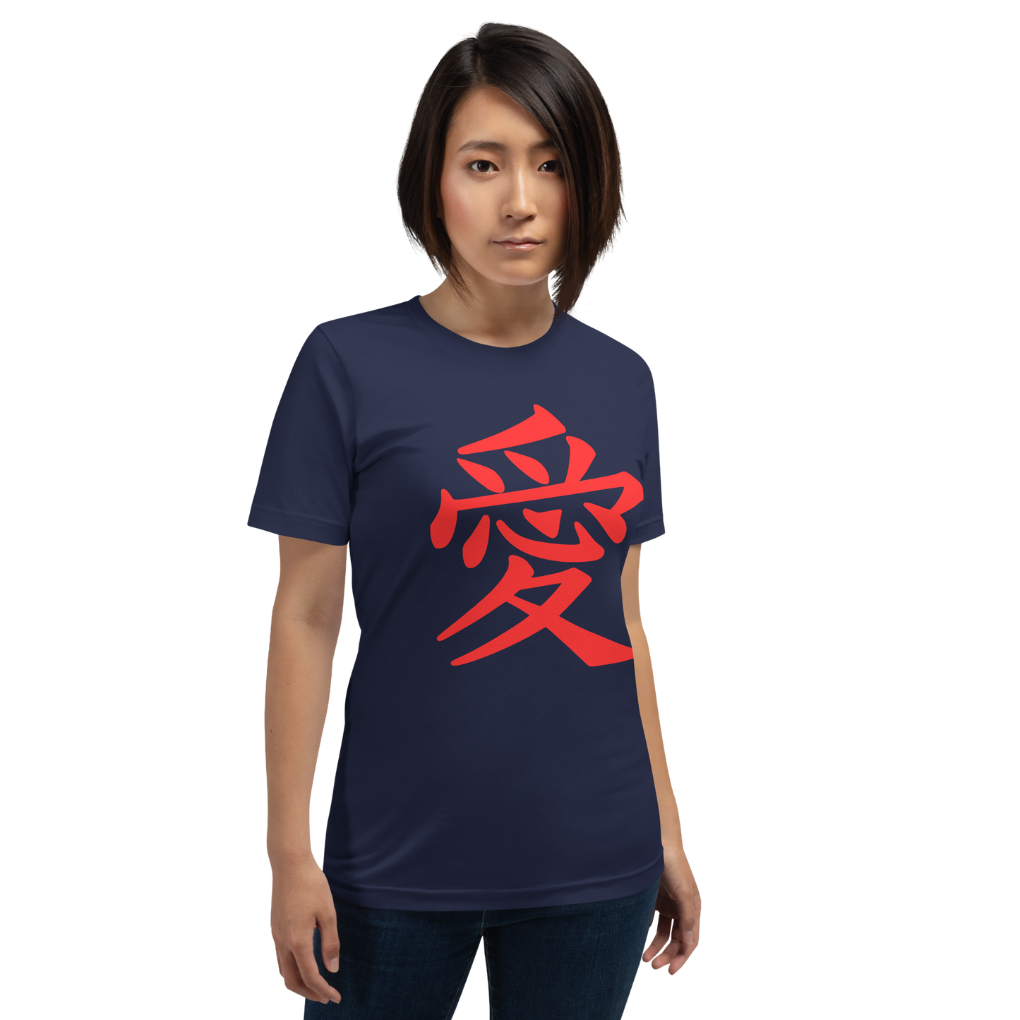 Designer Women's Tee with Authentic Japanese Kanji Love Symbol | Perfect for Japanese Art Lovers