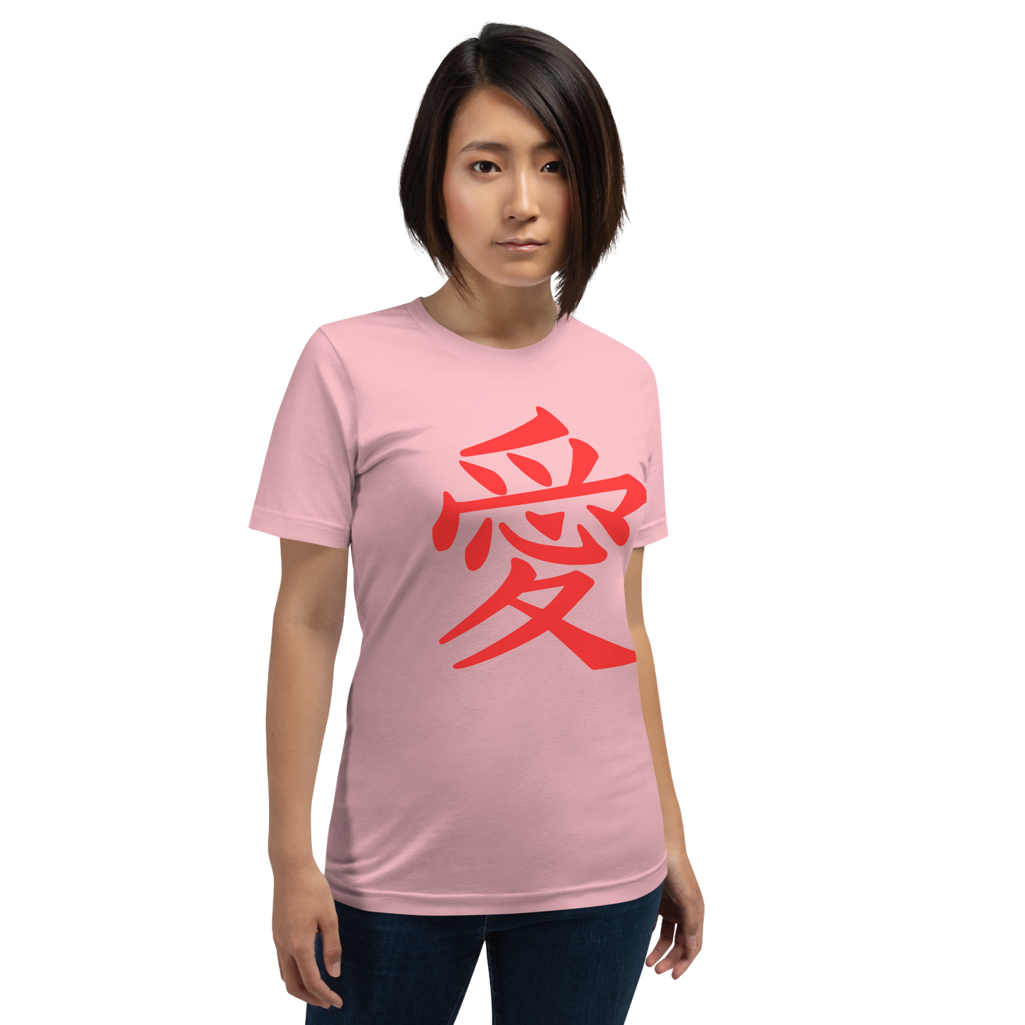 Designer Women's Tee with Authentic Japanese Kanji Love Symbol | Perfect for Japanese Art Lovers