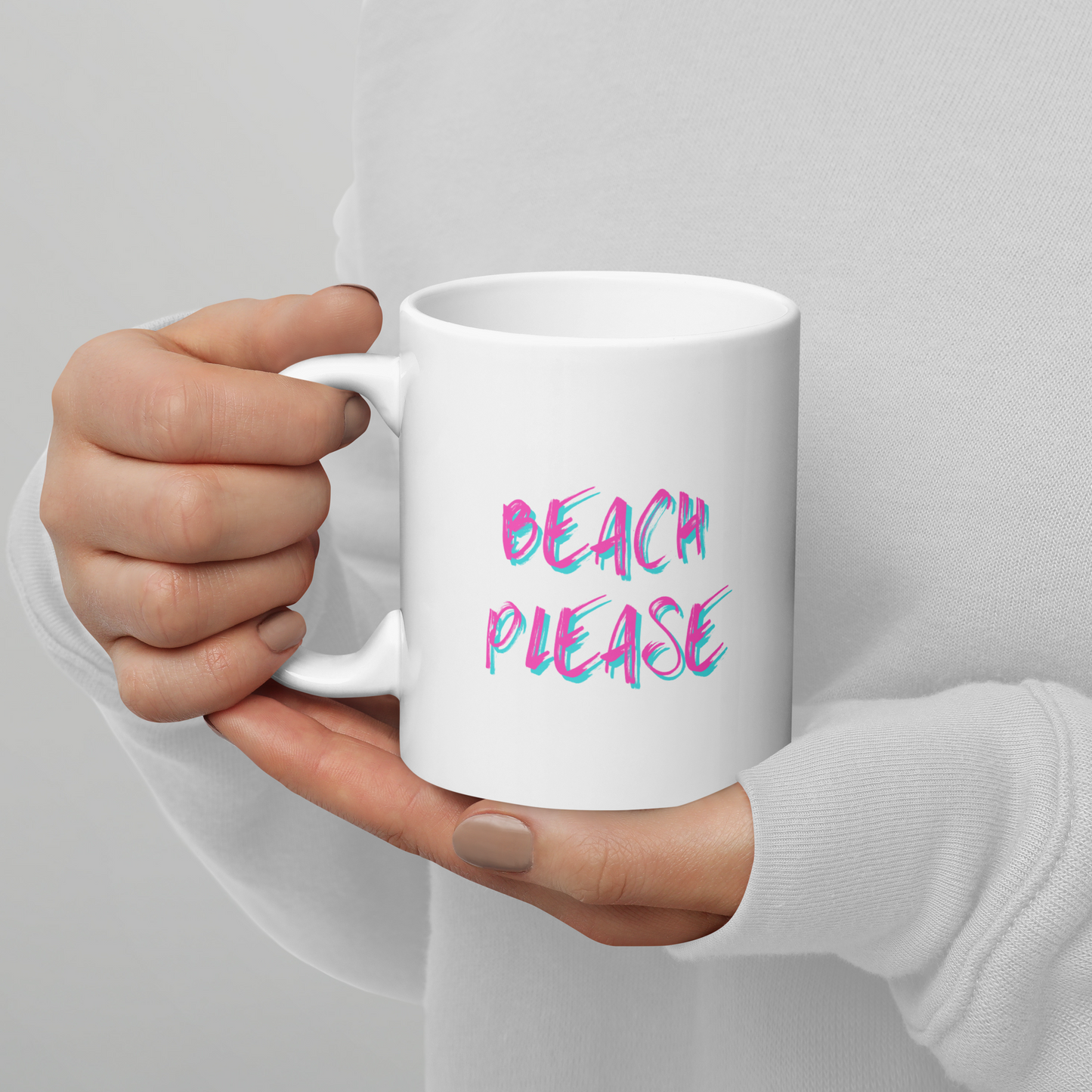 Beach Please 11oz Mug - For That Perfect Seaside Morning Coffee - Summery and Vibrant