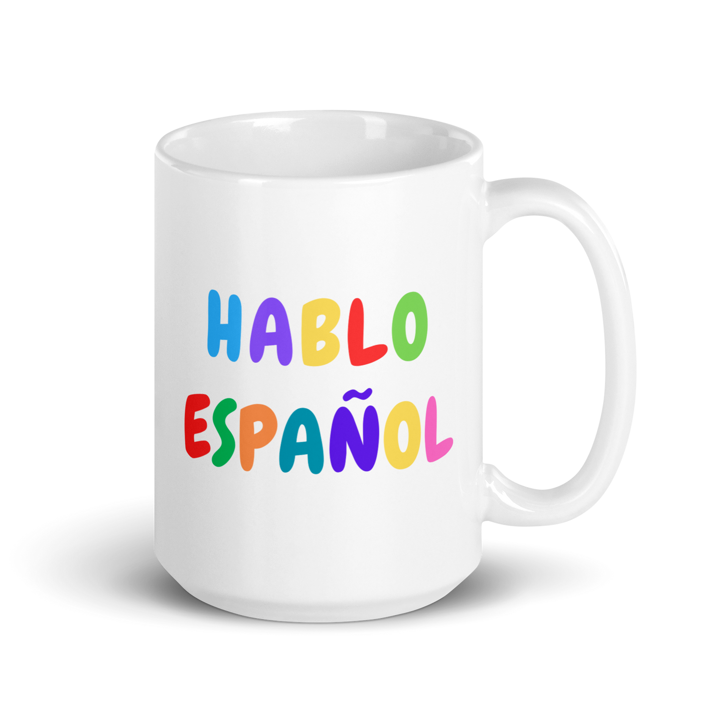 15oz 'HABLO ESPANOL' Mug for Teachers | Bilingual Educator Drinkware | Language Pride