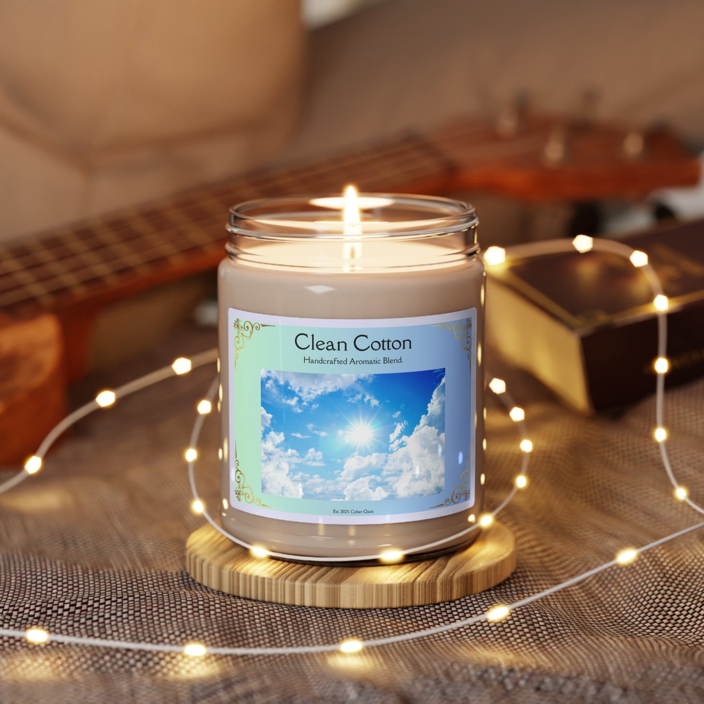 Clean Cotton Scented Candle - Refreshing & Natural