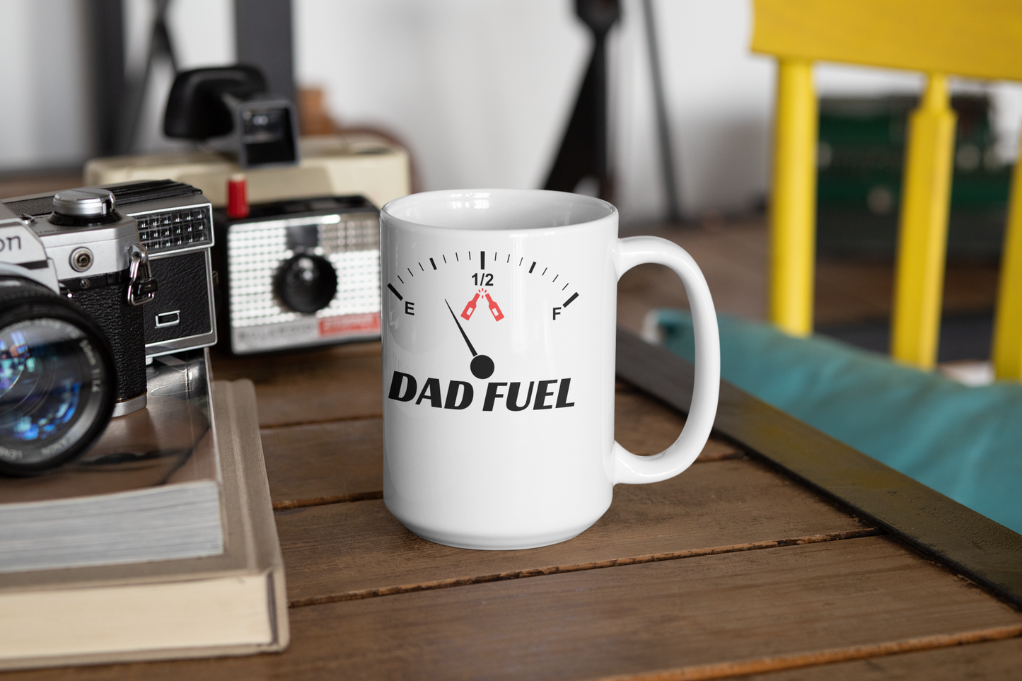 DAD FUEL 15oz Mug - Premium Ceramic | Essential Coffee Partner for Every Dad | Great Father's Day Gift