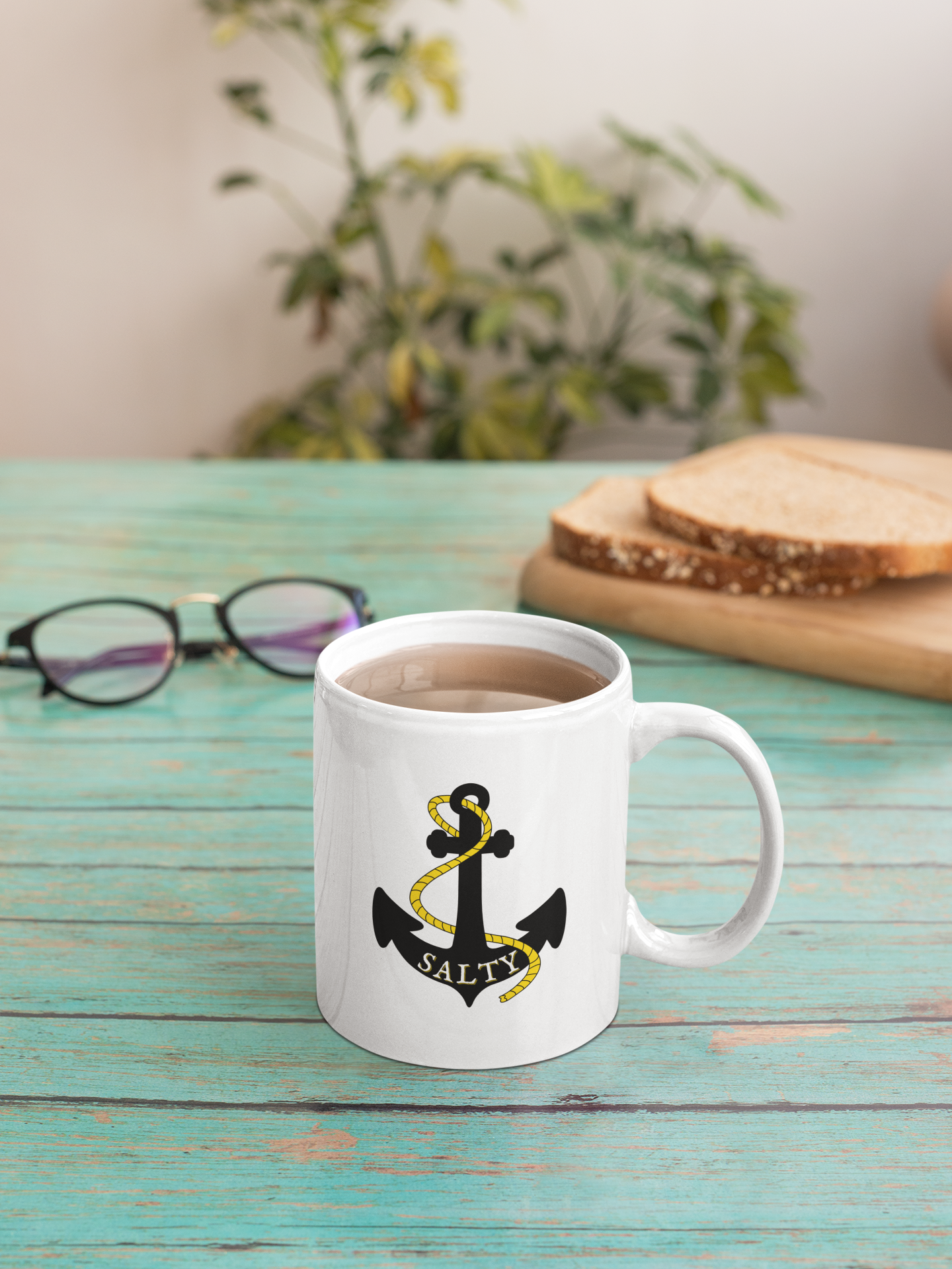 Salty 15oz Ceramic Coffee Mug: Embrace Your Ocean Lover Spirit with Every Sip!