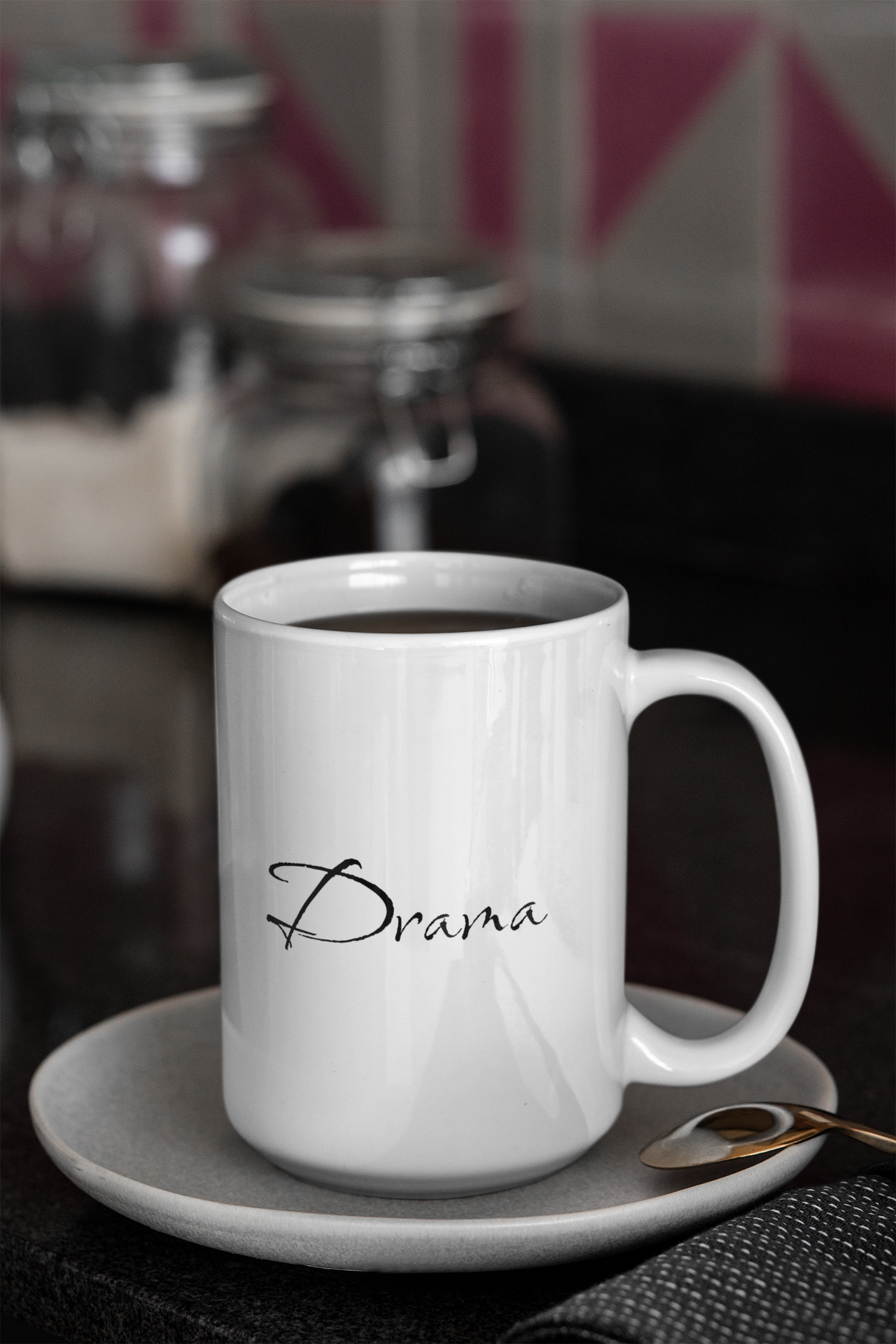 Drama Attitude in Every Sip: 15oz Ceramic Coffee Mug for the Bold and Expressive