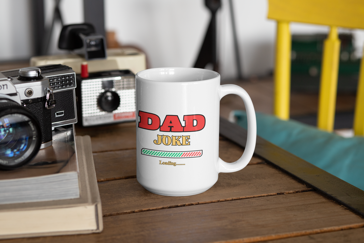 Start Your Day with a Smile: Dad Joke Loading 15oz Ceramic Coffee Mug