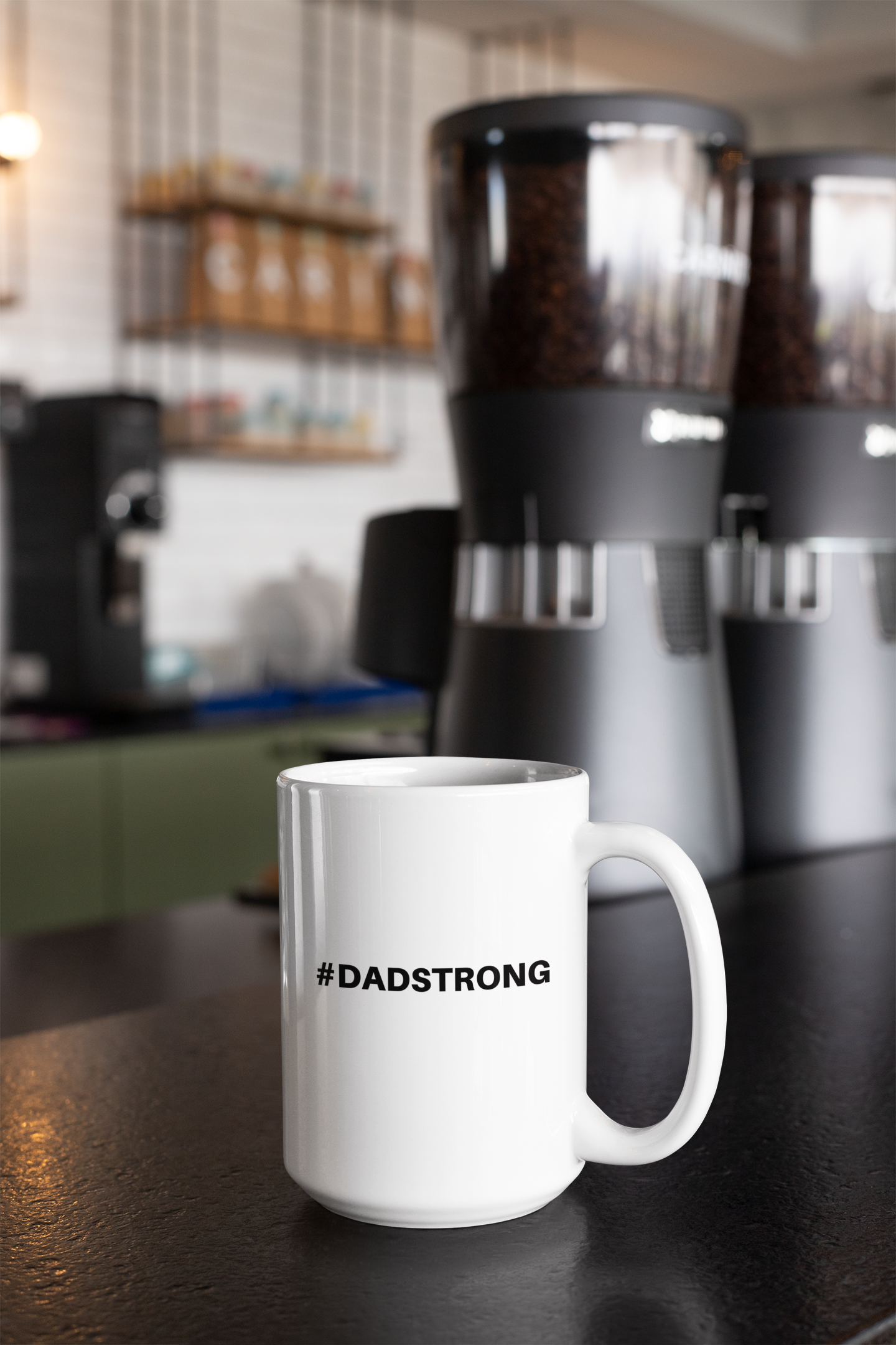 #DADSTRONG 15oz Coffee Mug - Inspirational Ceramic Mug for Dads