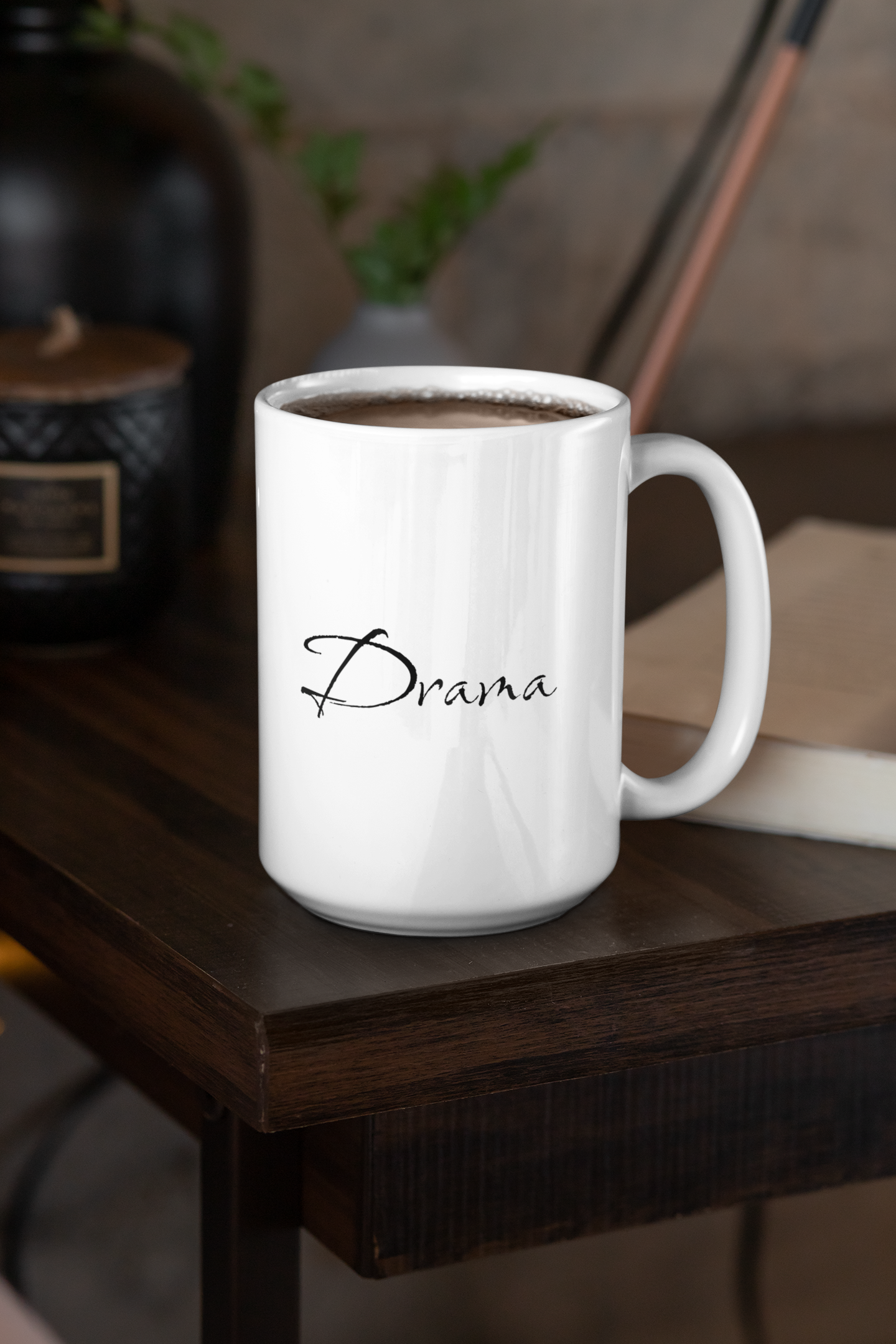 Drama Attitude in Every Sip: 15oz Ceramic Coffee Mug for the Bold and Expressive