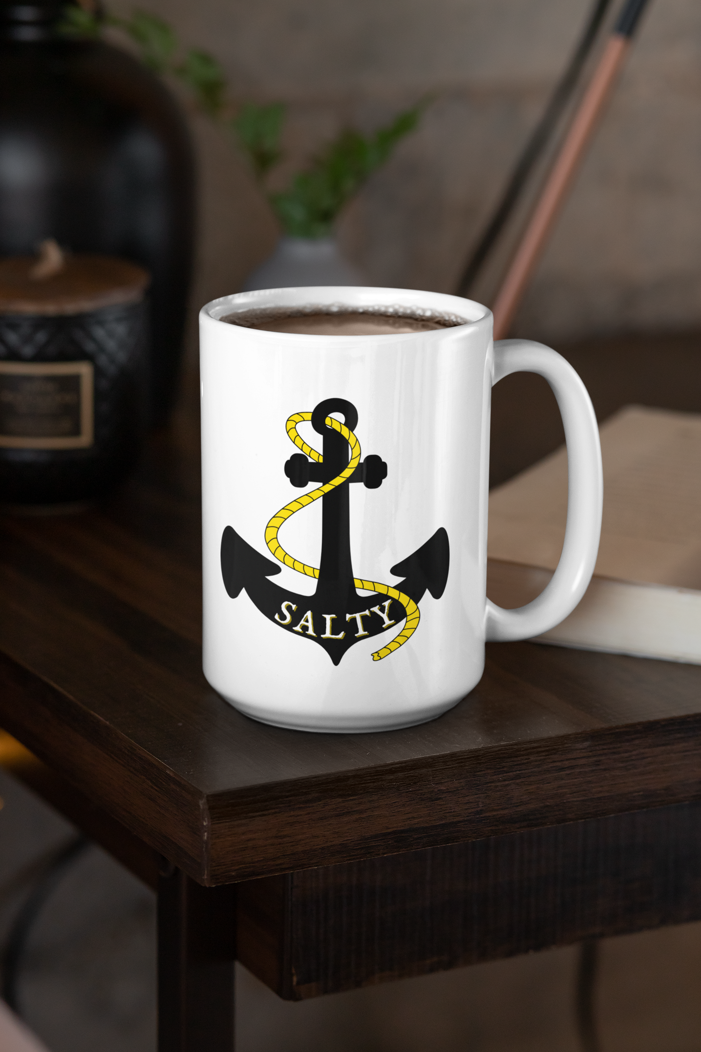 Salty 15oz Ceramic Coffee Mug: Embrace Your Ocean Lover Spirit with Every Sip!