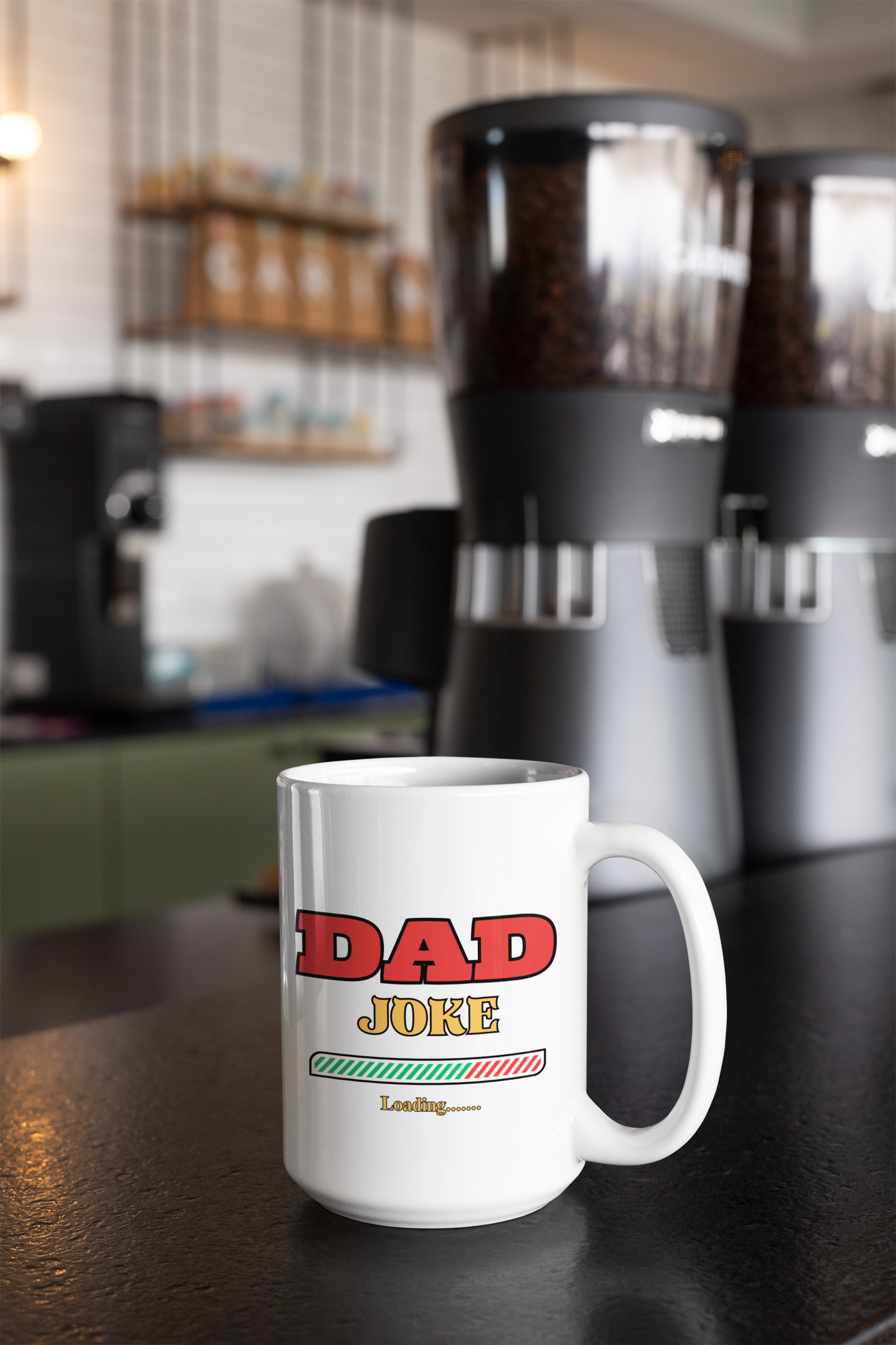 Start Your Day with a Smile: Dad Joke Loading 15oz Ceramic Coffee Mug