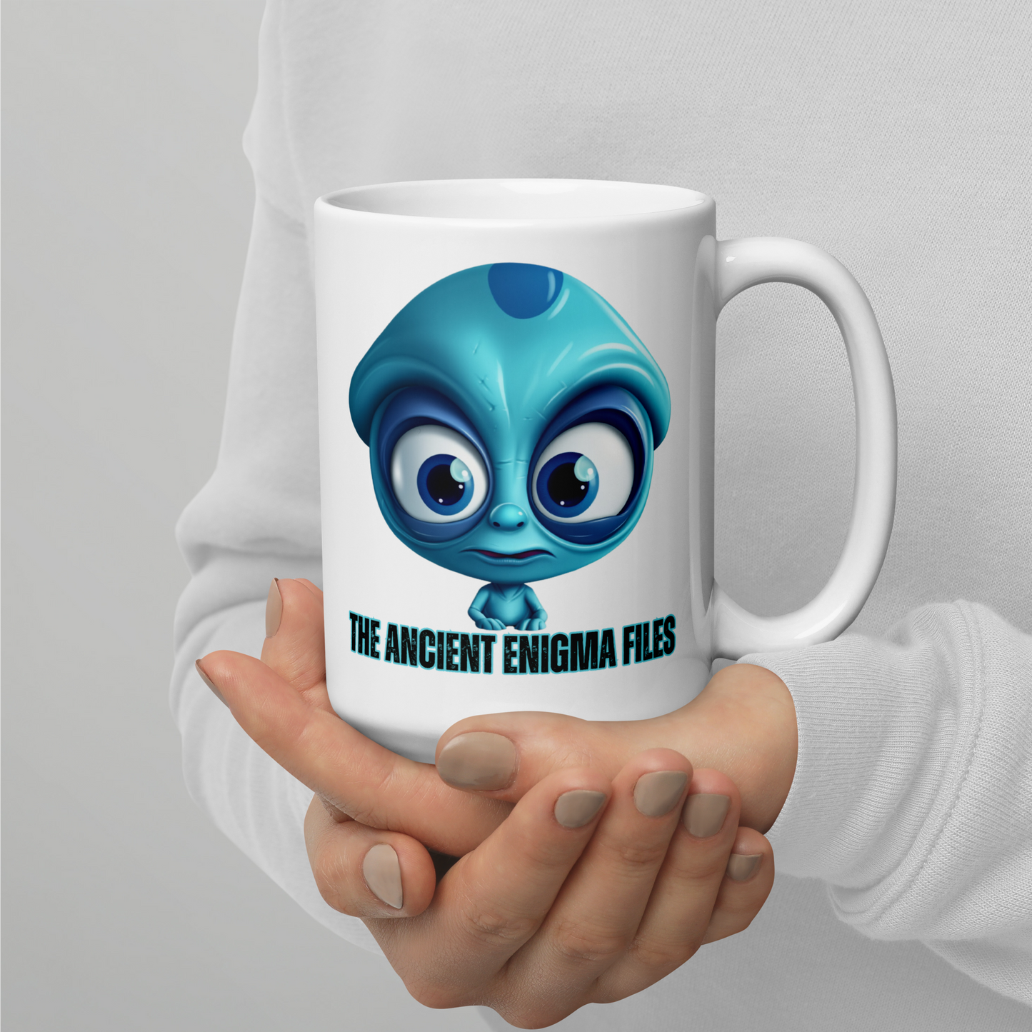 The Ancient Enigma Files - Azul Mug  - UFO & Paranormal Podcast Collector's Coffee Cup