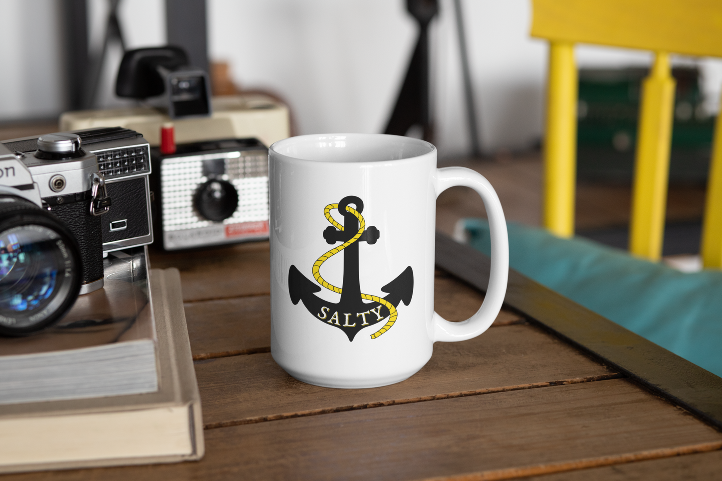 Salty 15oz Ceramic Coffee Mug: Embrace Your Ocean Lover Spirit with Every Sip!