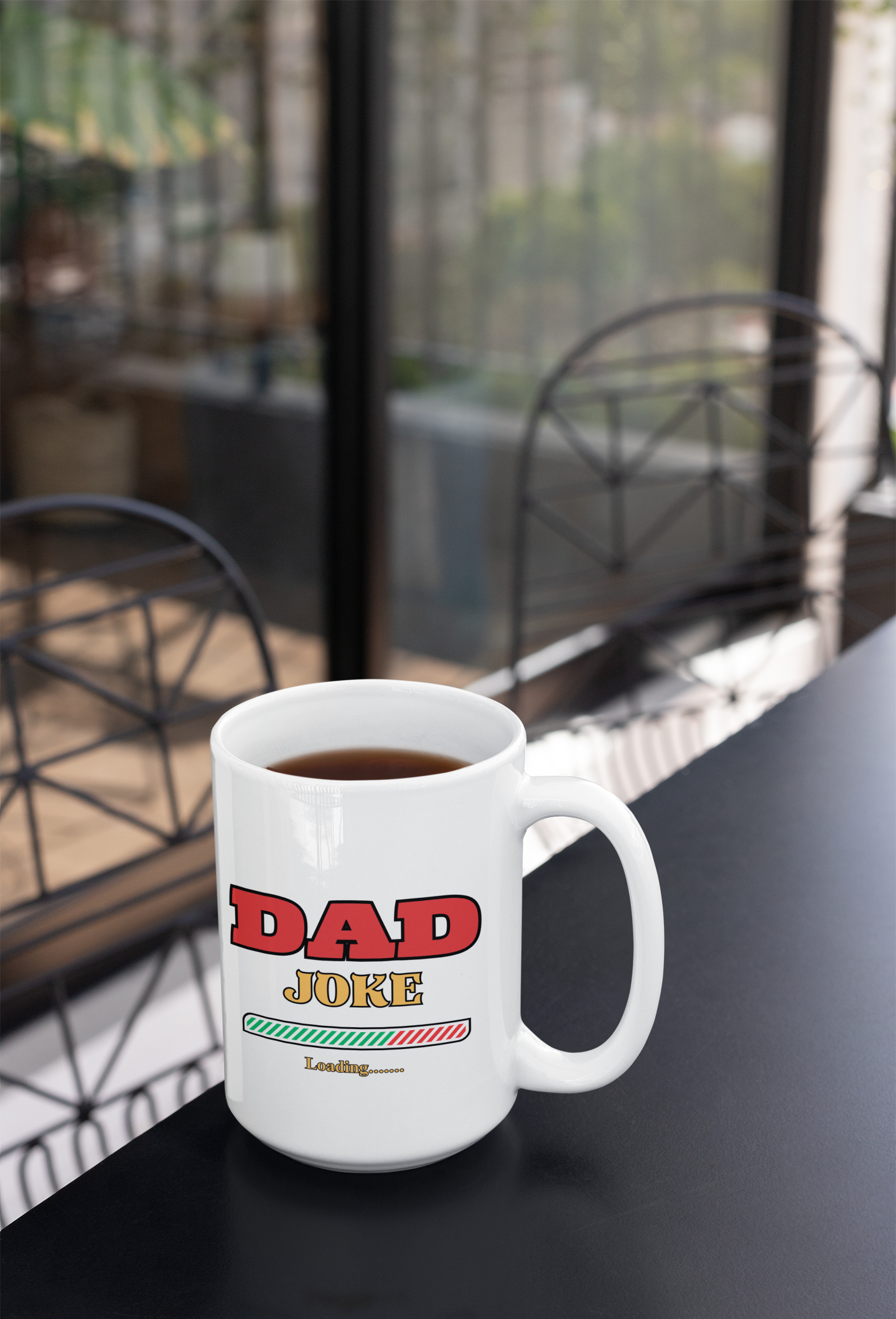 Start Your Day with a Smile: Dad Joke Loading 15oz Ceramic Coffee Mug