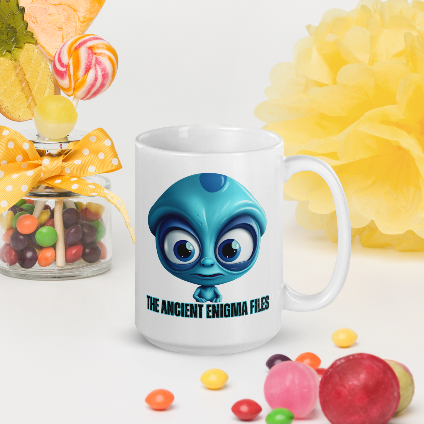 The Ancient Enigma Files - Azul Mug  - UFO & Paranormal Podcast Collector's Coffee Cup