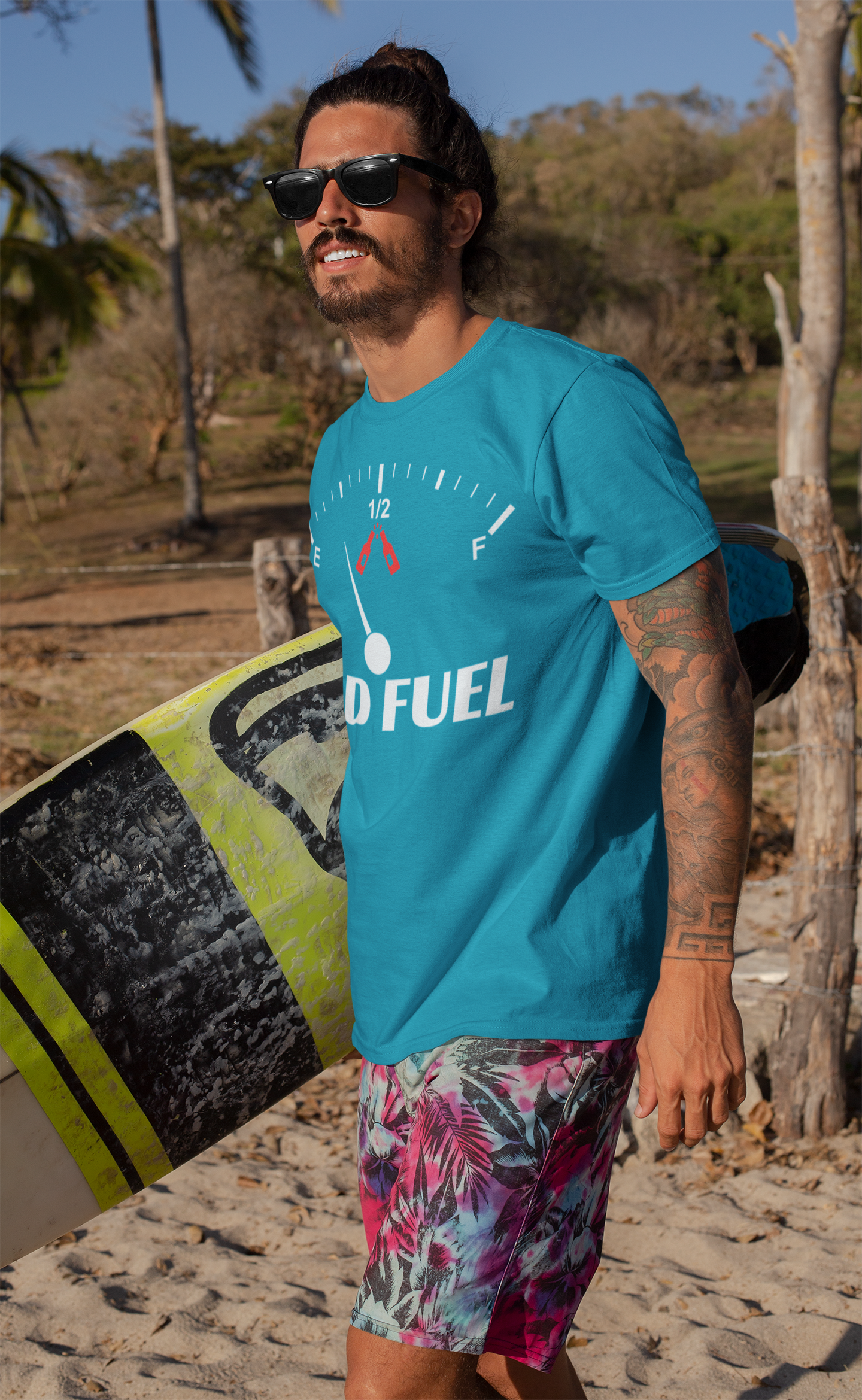 DAD FUEL Designer Tee for Men | Premium Cotton | Modern Fit | Perfect Gift for Fathers & Dad Enthusiasts