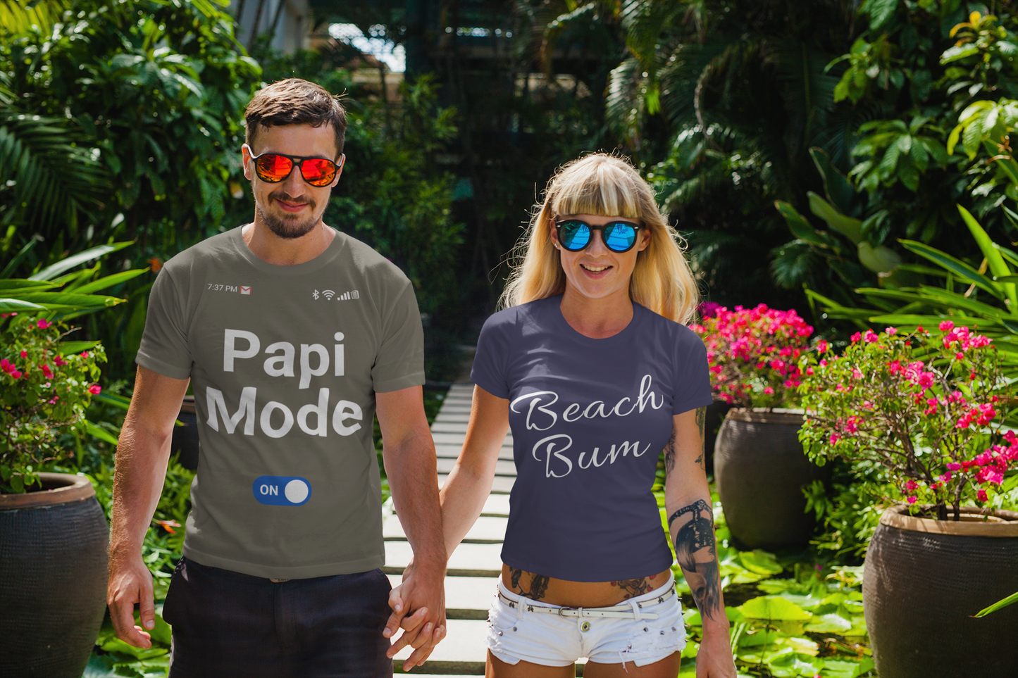 Papi Mode On Men’s Designer Tee - Playful Tech-Inspired Shirt, Perfect Gift for Dads