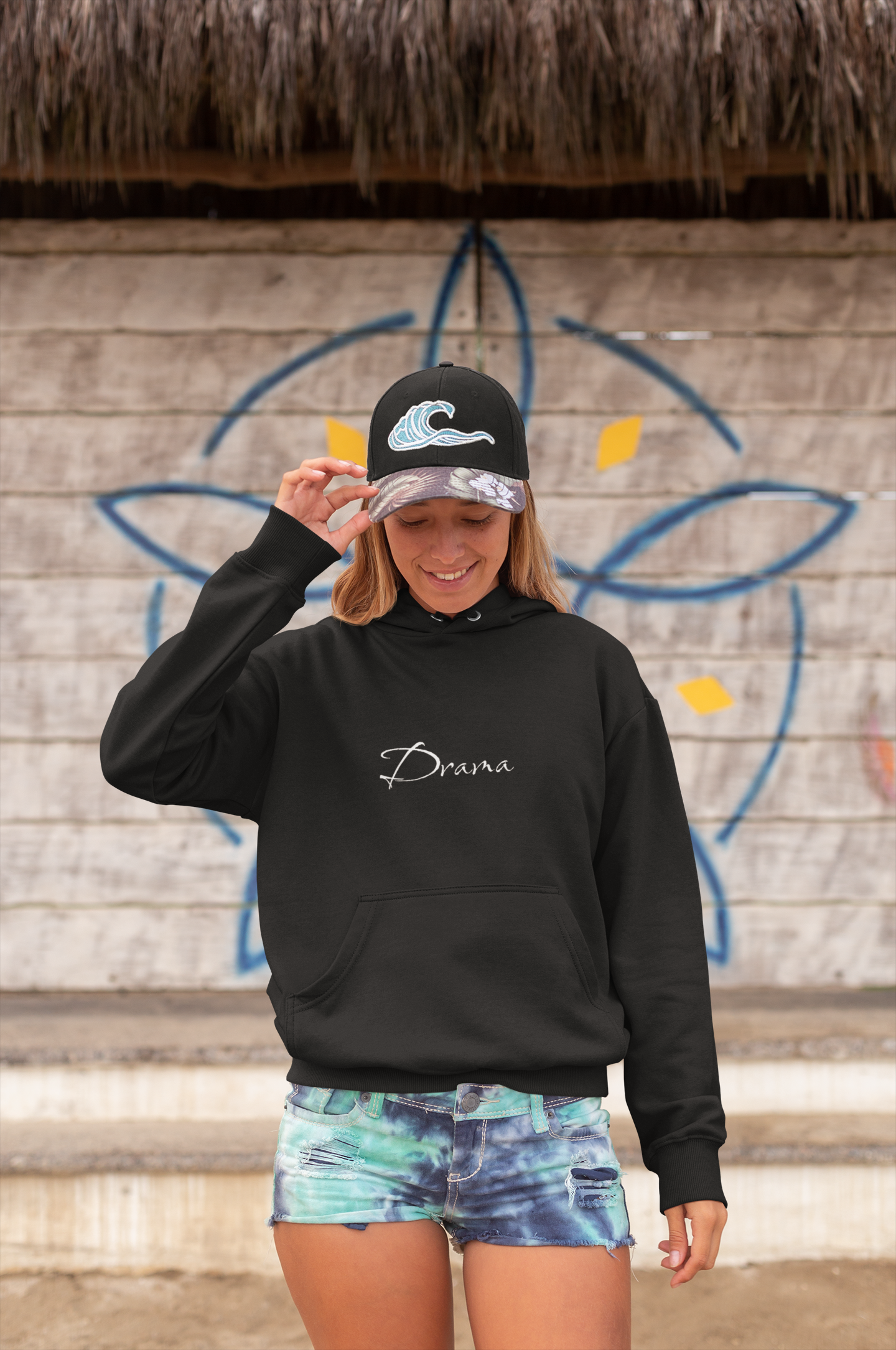 Express Your Dramatic Attitude - Women's Premium Hoodie with 'Drama' Design