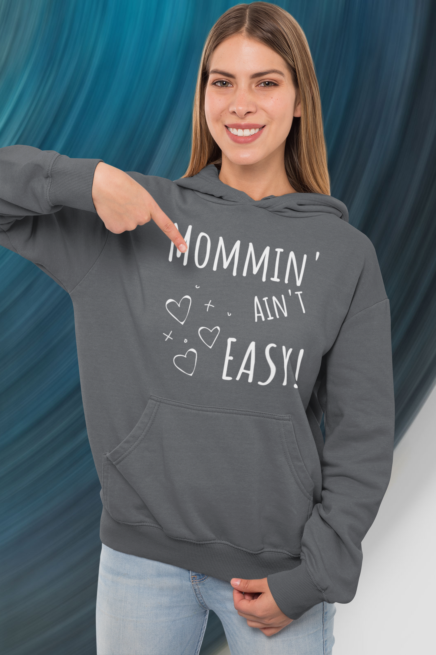 MOMMIN' AIN'T EASY! - Women's Premium Cozy Hoodie for Moms