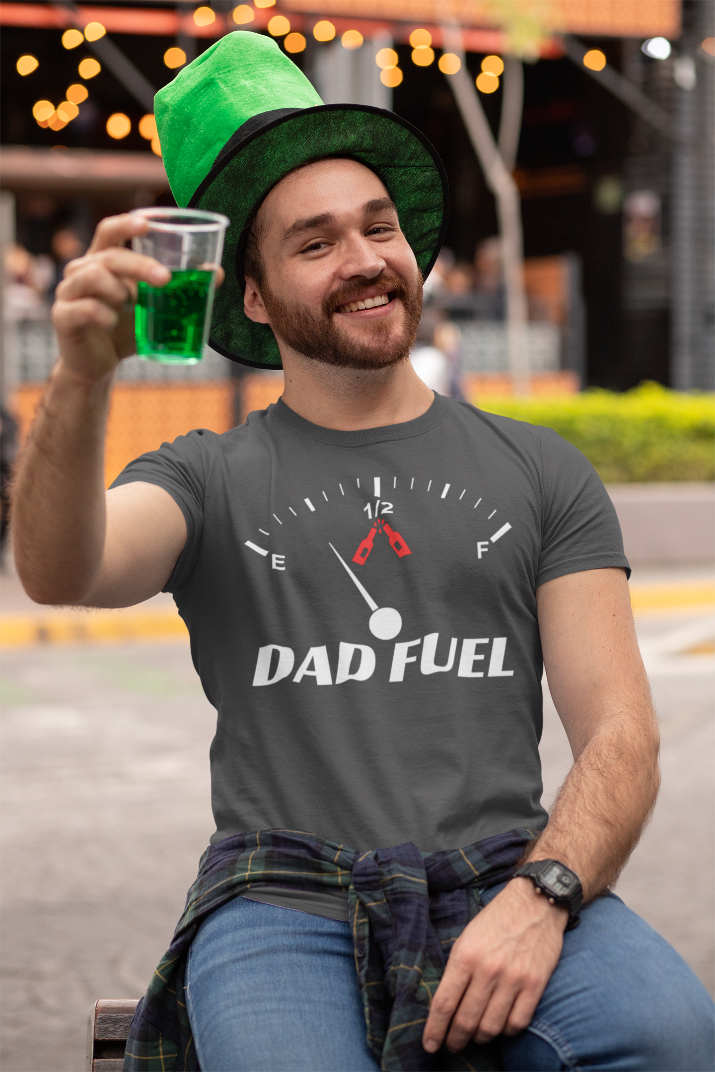 DAD FUEL Designer Tee for Men | Premium Cotton | Modern Fit | Perfect Gift for Fathers & Dad Enthusiasts