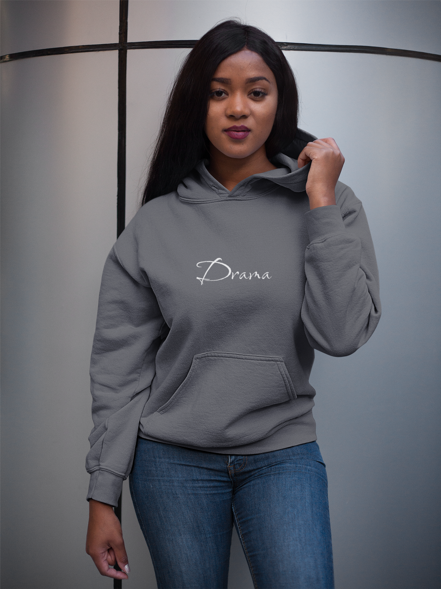 Express Your Dramatic Attitude - Women's Premium Hoodie with 'Drama' Design