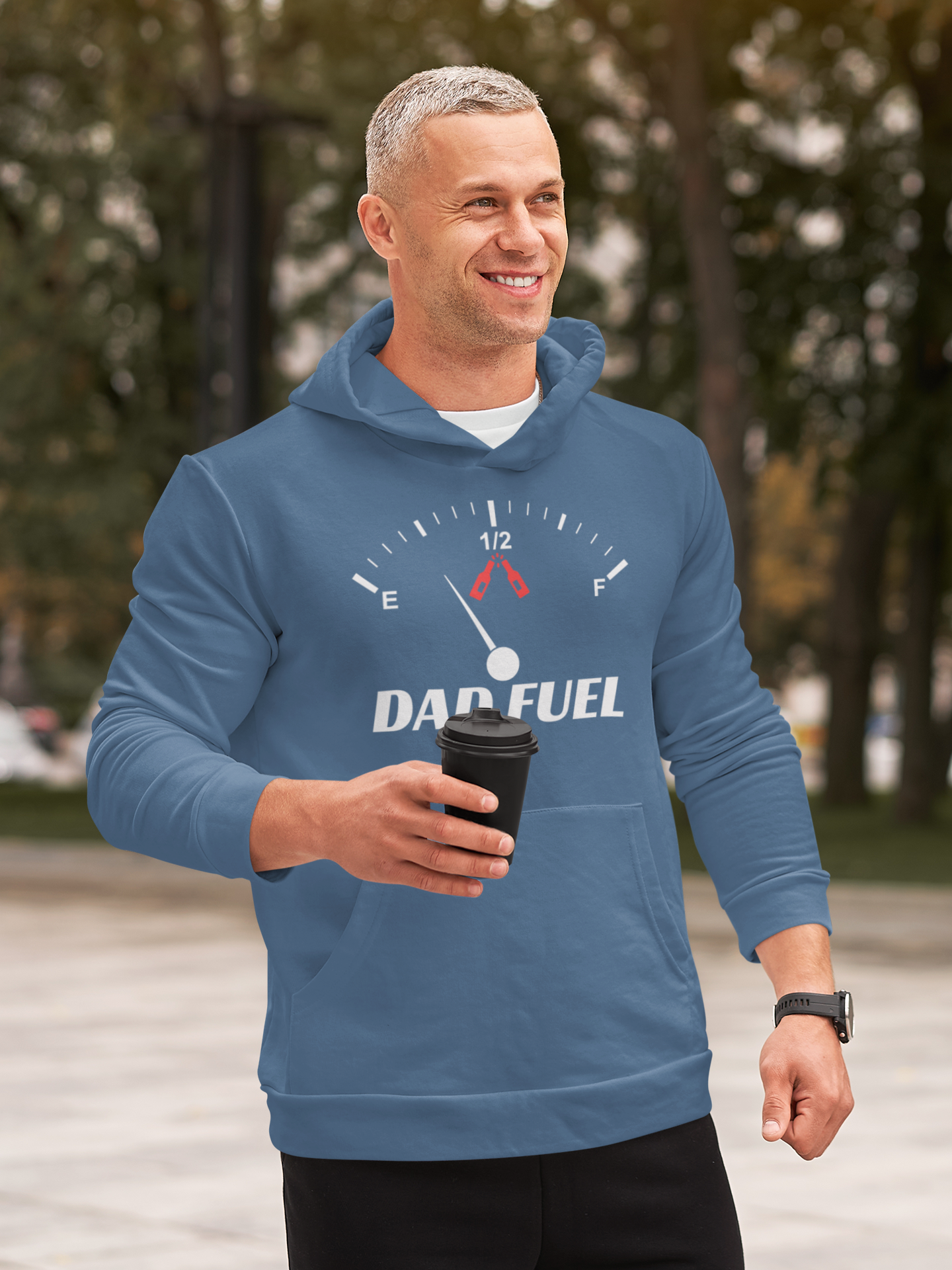 DAD FUEL Premium Men's Hoodie | Fatherhood Fashion Statement | Ideal Gift for Dads