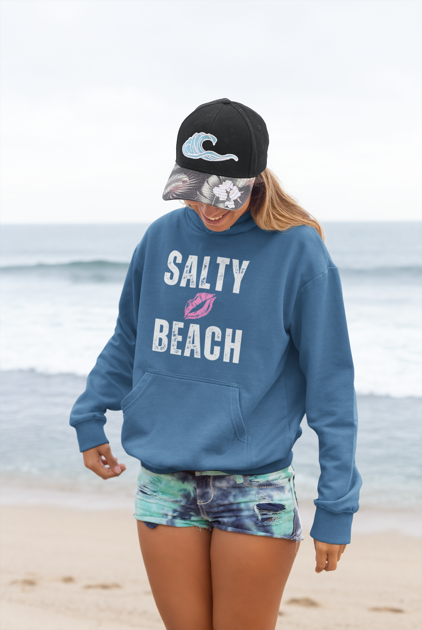 Women's Premium 'Salty Beach' Hoodie –  Coastal Chic & Casual Wear