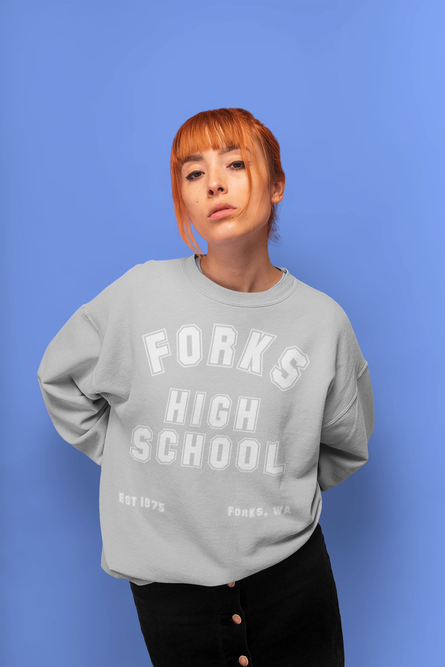 Women's Premium Forks High School Sweatshirt – Twilight-Inspired – Soft & Cozy Cotton