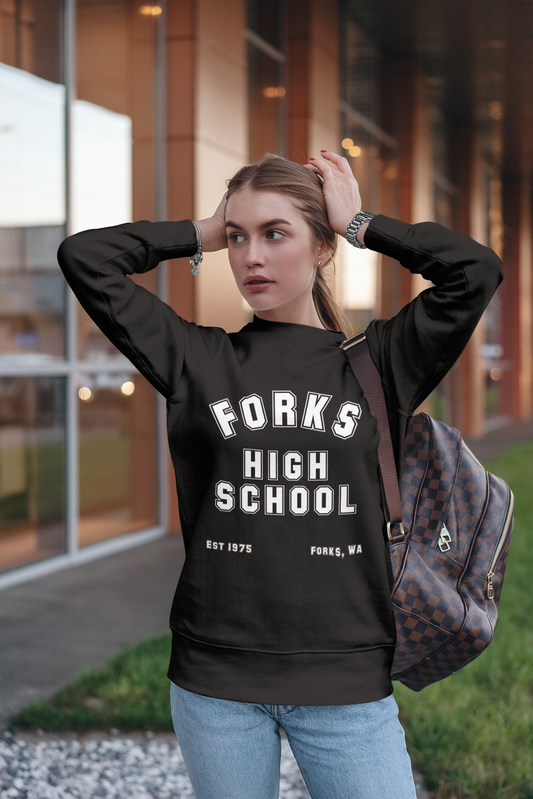 Women's Premium Forks High School Sweatshirt – Twilight-Inspired – Soft & Cozy Cotton