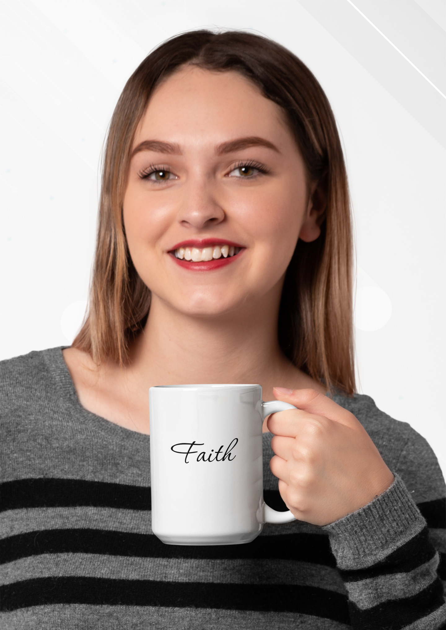 Faith 15oz Mug | Uplifting Ceramic Coffee Mug | Ideal for Daily Inspiration and Spiritual Reflection