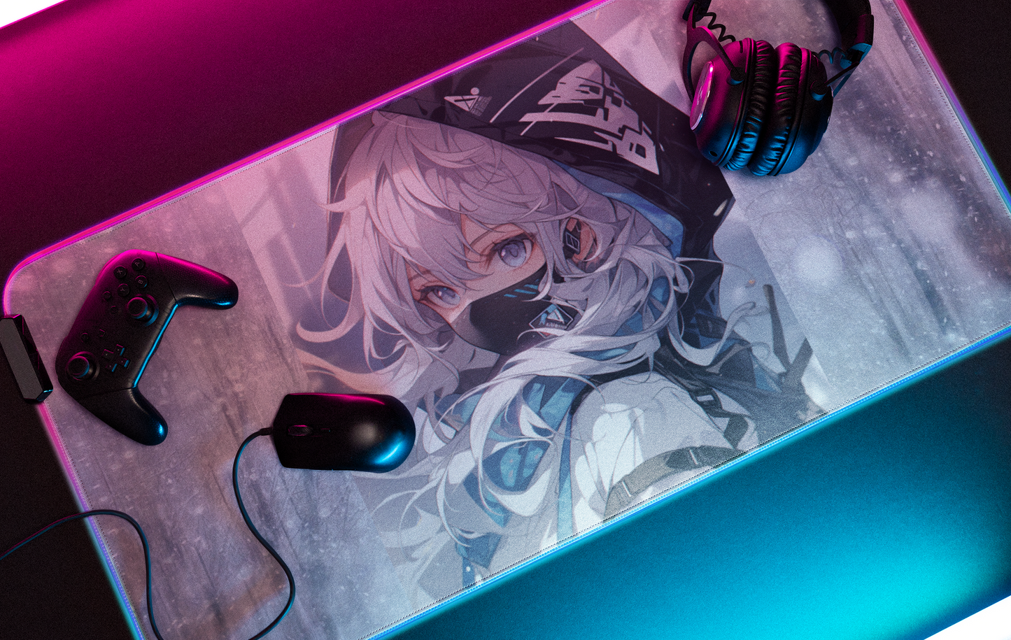 Large Gaming Mouse Pad | 38x18 inches | Anime Female Ninja Artwork - Essential for Gamers