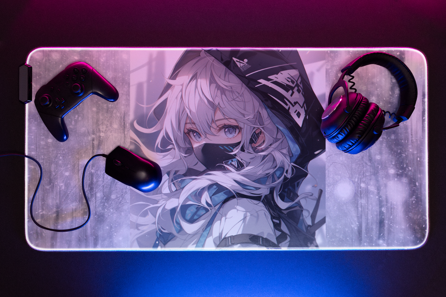 Large Gaming Mouse Pad | 38x18 inches | Anime Female Ninja Artwork - Essential for Gamers