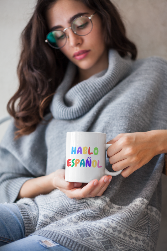 15oz 'HABLO ESPANOL' Mug for Teachers | Bilingual Educator Drinkware | Language Pride