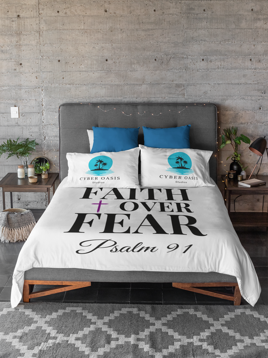 FAITH over FEAR' & 'Psalm 91' Plush Blanket 50"x60"  - Spiritual Comfort Throw