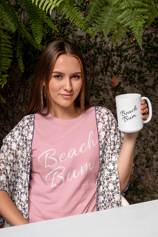 Embrace the Beach Life: Beach Bum 15oz Ceramic Coffee Mug