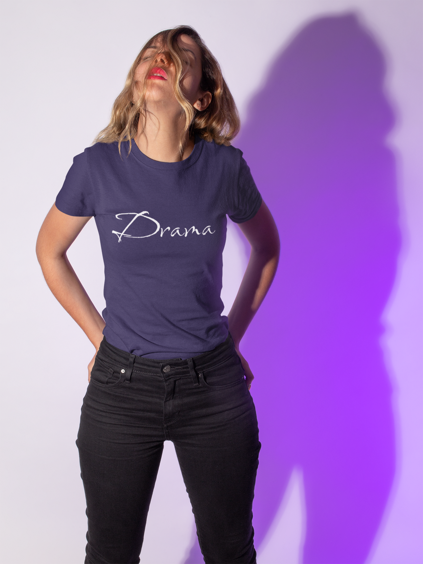 Embrace Your Dramatic Side with the Drama Women's Premium Tee Shirt: Unleash Your Bold Attitude!