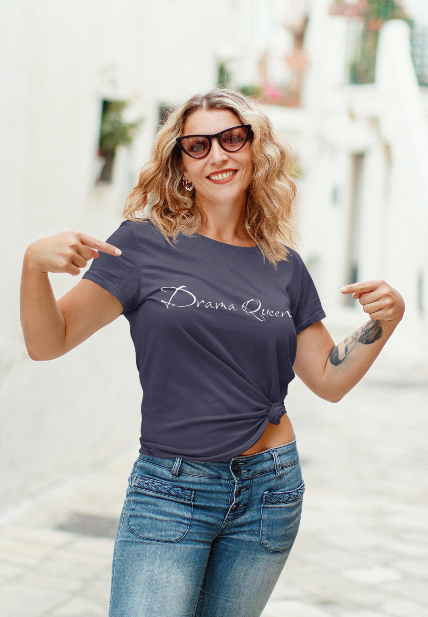 Women's 'Drama Queen' Tee - Embrace Your Sexy Side with Minimalist Flair