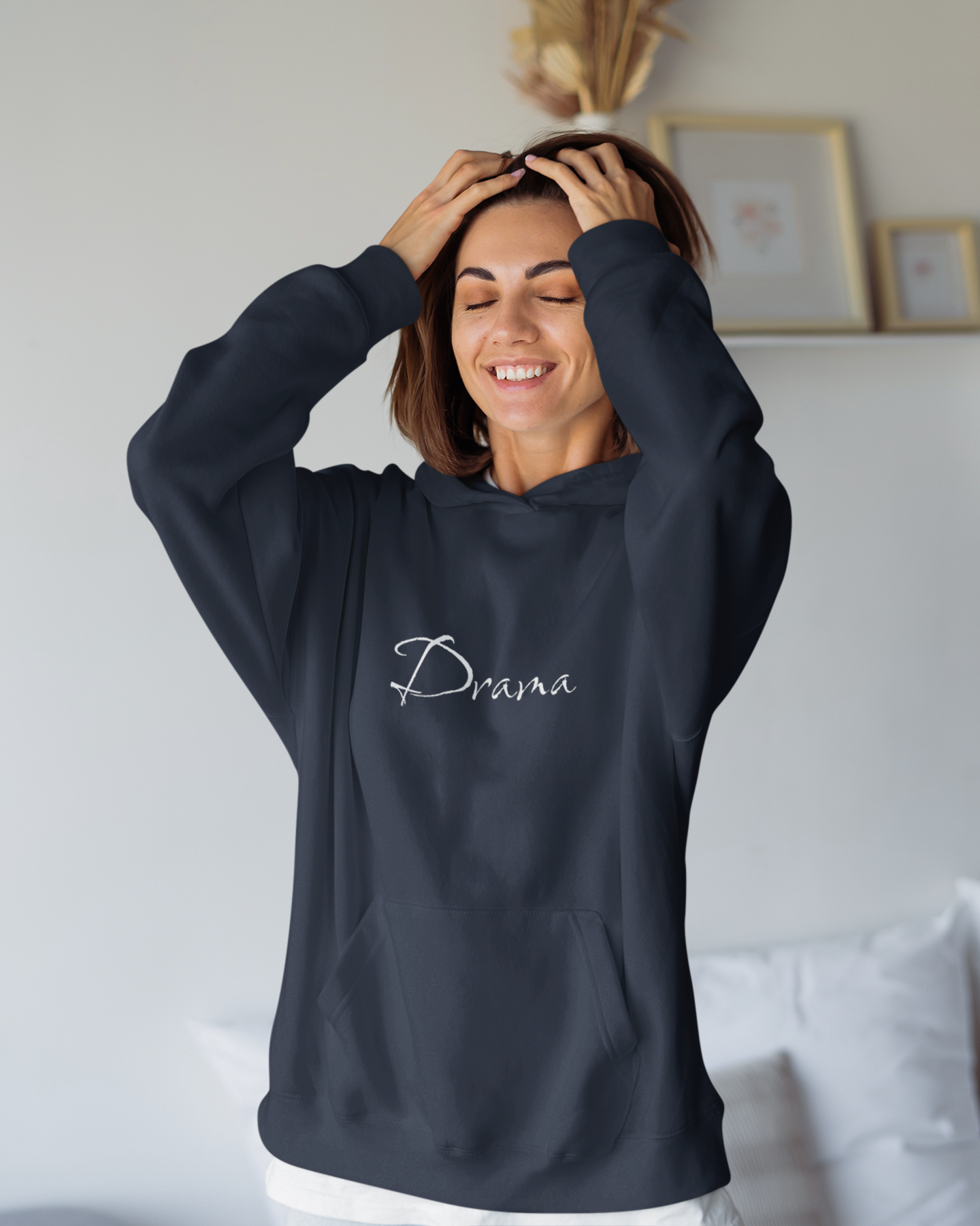 Express Your Dramatic Attitude - Women's Premium Hoodie with 'Drama' Design