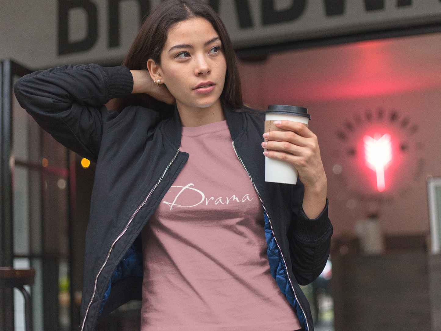 Embrace Your Dramatic Side with the Drama Women's Premium Tee Shirt: Unleash Your Bold Attitude!