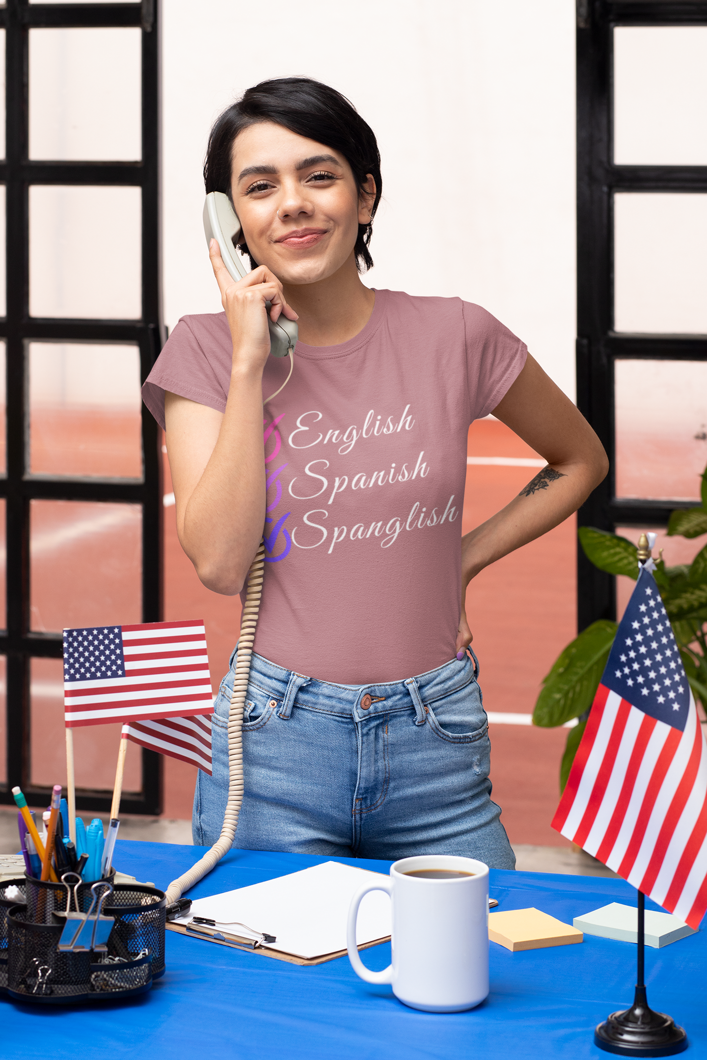 English, Spanish, Spanglish Designer Tee - The Ultimate Shirt for Bilingual Educators