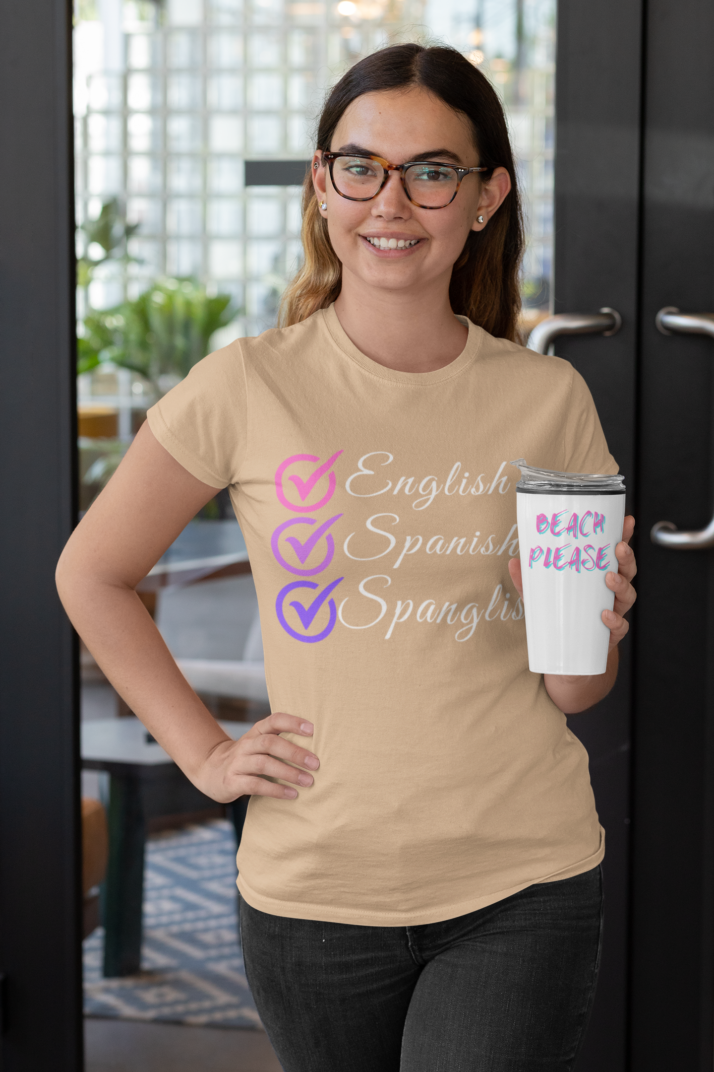 English, Spanish, Spanglish Designer Tee - The Ultimate Shirt for Bilingual Educators