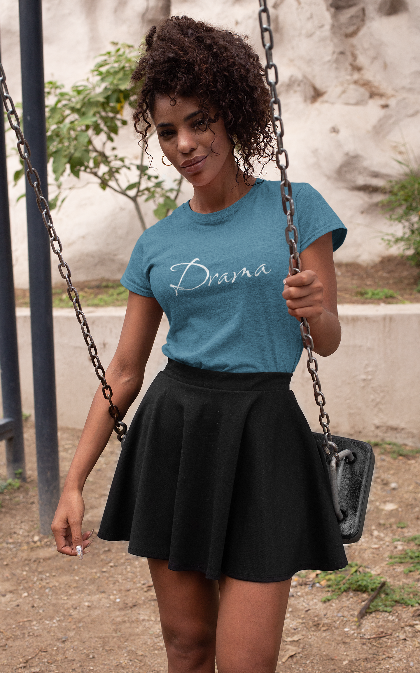 Embrace Your Dramatic Side with the Drama Women's Premium Tee Shirt: Unleash Your Bold Attitude!