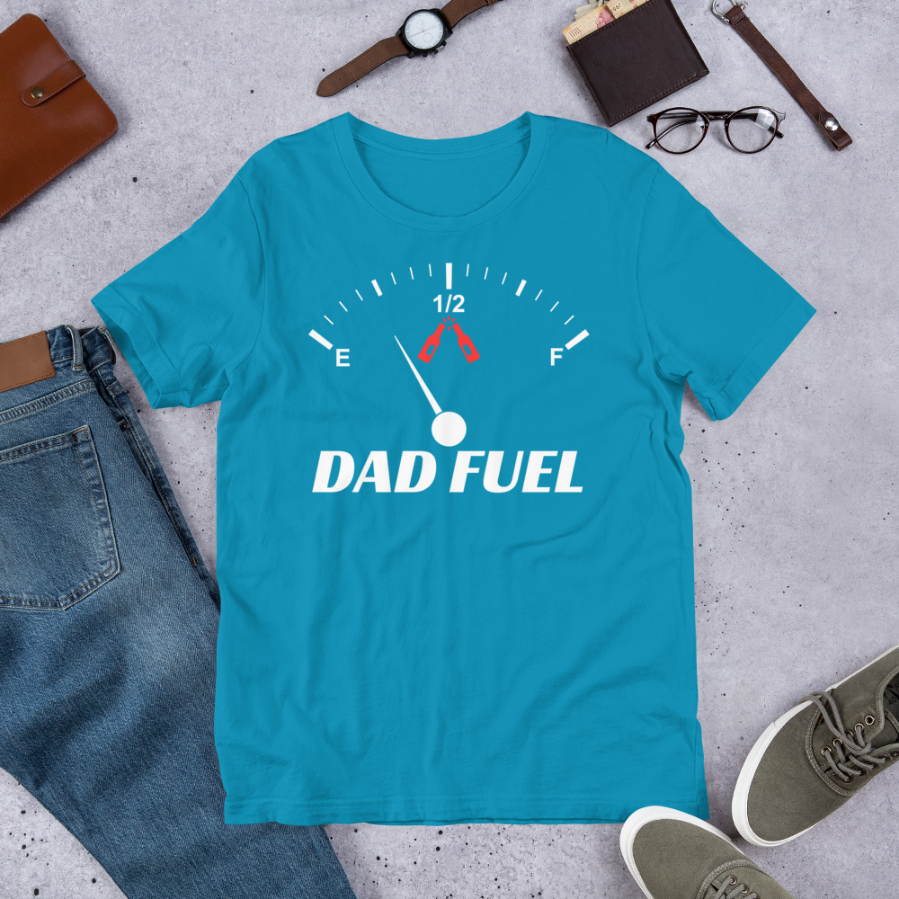 DAD FUEL Designer Tee for Men | Premium Cotton | Modern Fit | Perfect Gift for Fathers & Dad Enthusiasts