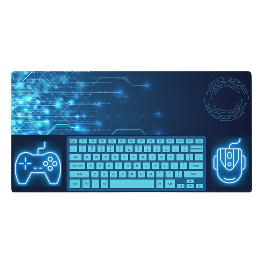 Ultra-Wide Circuit Board Design Gaming Mouse Pad - 38"x18" Precision Mat for Dedicated Gamers