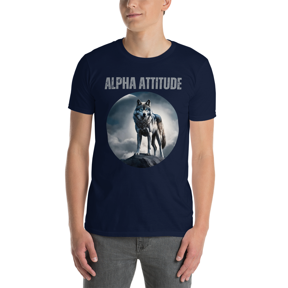 ALPHA ATTITUDE Men's Designer Tee - Moonlit Mountain Apparel