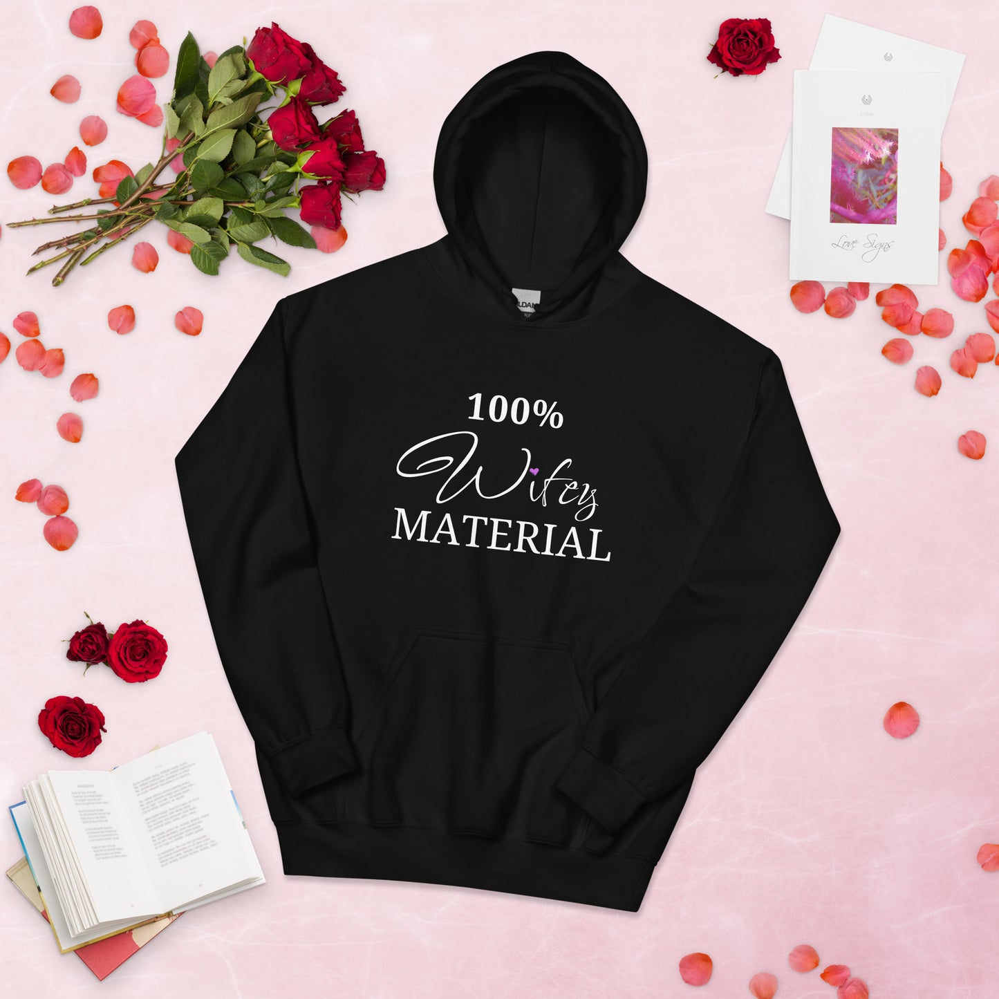 100% Wifey MATERIAL - Stay Cozy and Stylish with Our Women's Premium Hoodie