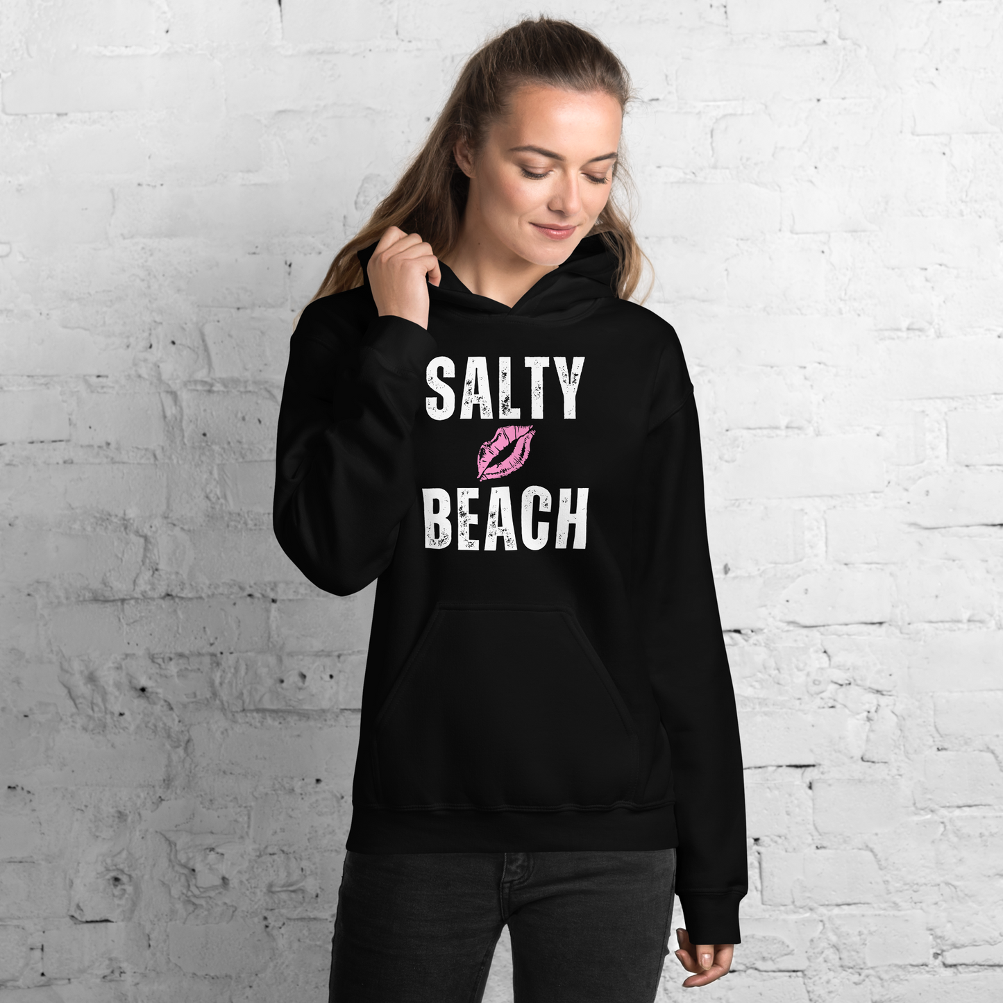 Women's Premium 'Salty Beach' Hoodie –  Coastal Chic & Casual Wear