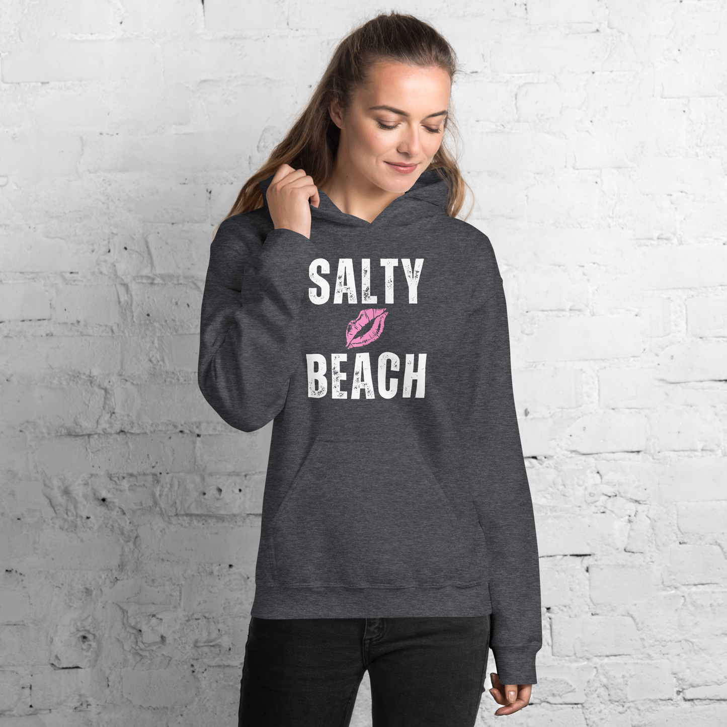 Women's Premium 'Salty Beach' Hoodie –  Coastal Chic & Casual Wear